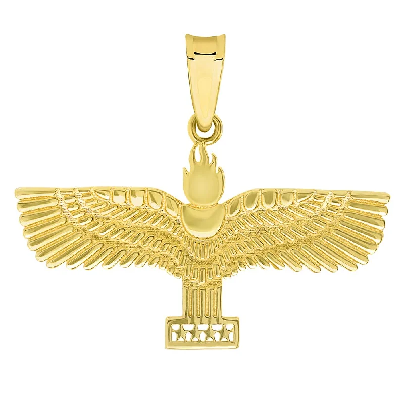 14k Yellow Gold Aramean-Syriac Flag Symbol Pendant