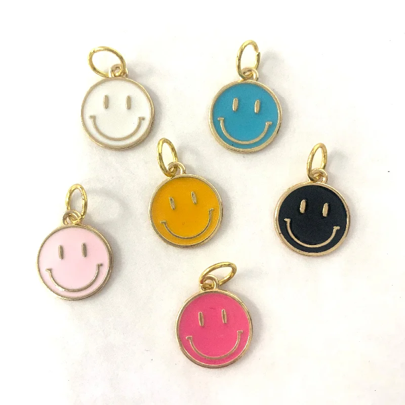 Enamel Smiley Face Charm