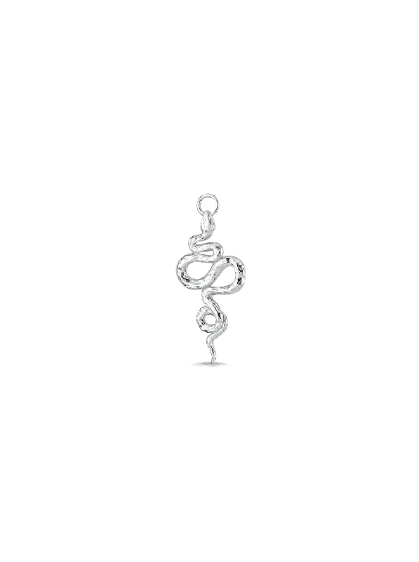 Little Naga Silver Earring Charm