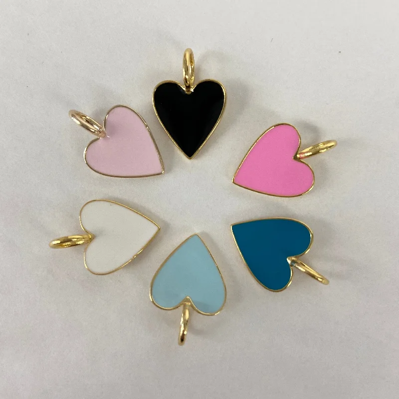 Medium Enamel Heart Charm