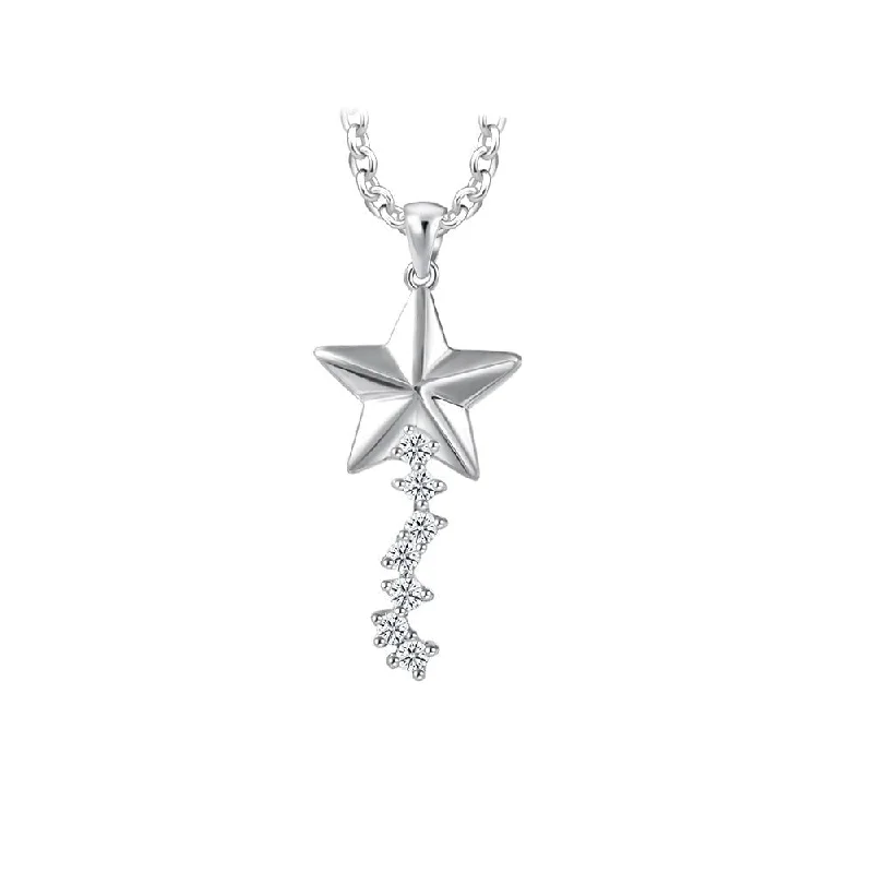 Moissanite Shimmer Star Pendant