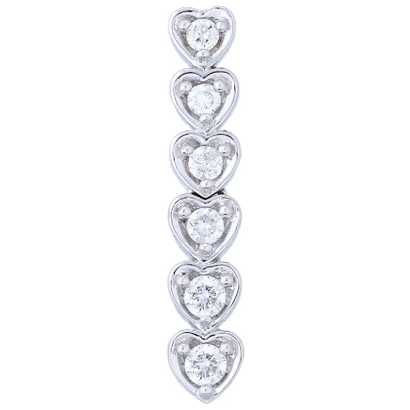 Journey Hearts Pendant (0.98 ct Diamonds) in White Gold