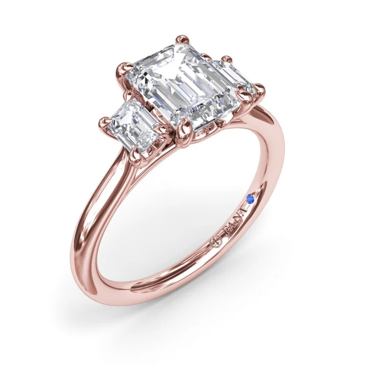 Three Stone Beauty Diamond Engagement Ring