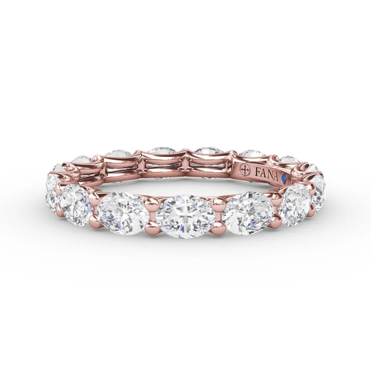 Shared Prong Oval Eternity Band