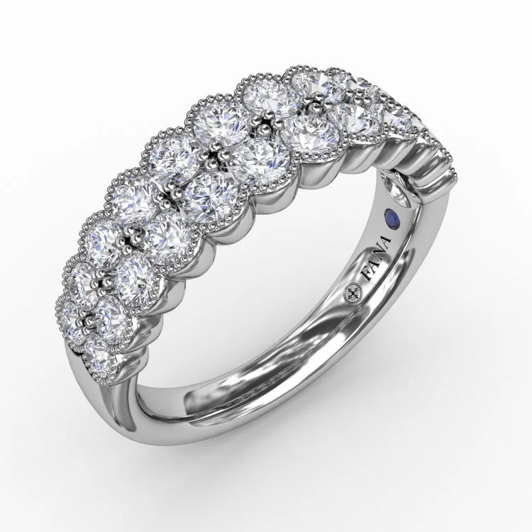 Double Row Diamond Band