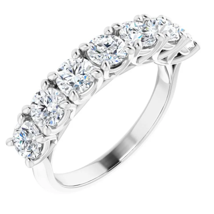 Platinum 1 5/8 CTW Natural Diamond Seven-Stone Anniversary Band