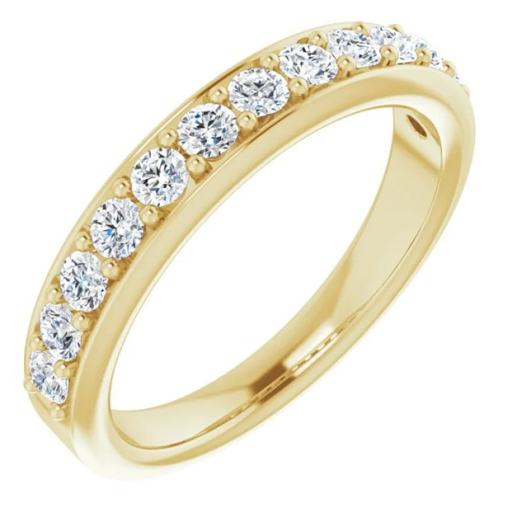 14K Yellow 5/8 CTW Natural Diamond Anniversary Band