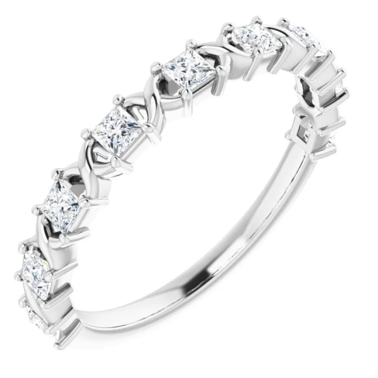 Platinum 1/2 CTW Natural Diamond Anniversary Band