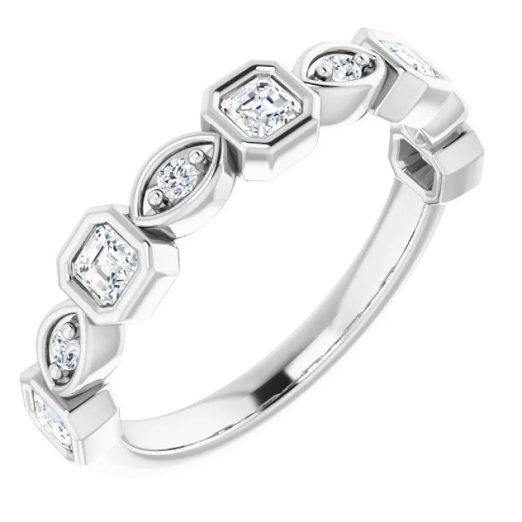 14K White 1/2 CTW Natural Diamond Anniversary Band