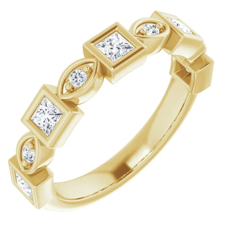 14K Yellow 1/2 CTW Natural Diamond Anniversary Band