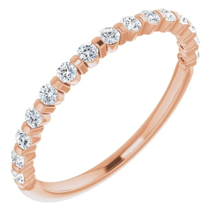 14K Rose 1/3 CTW Natural Diamond Anniversary Band