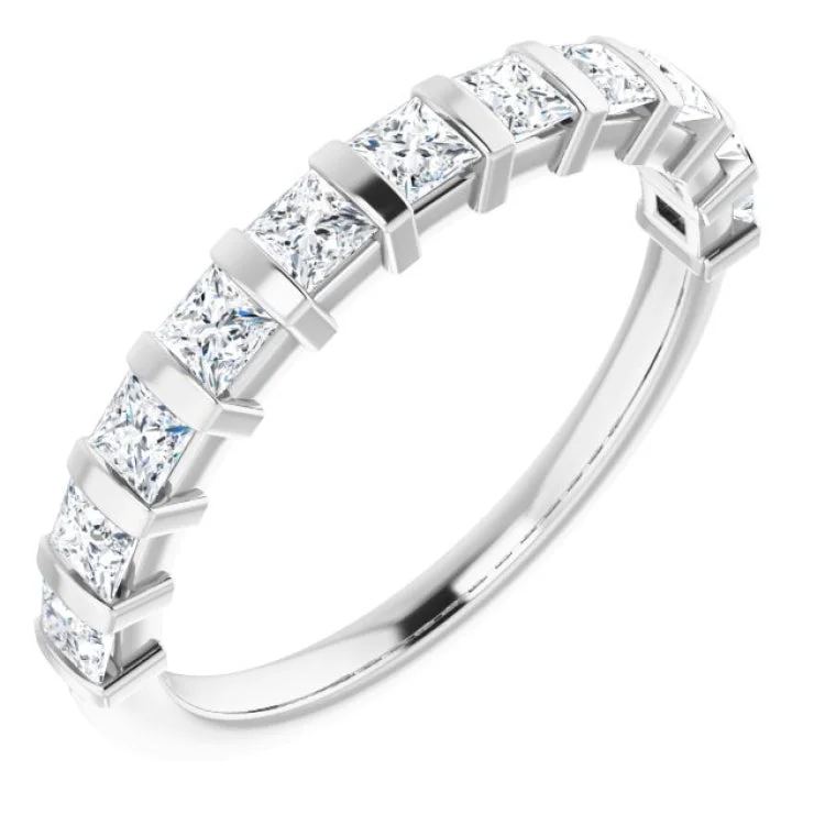 Platinum 3/4 CTW Natural Diamond Anniversary Band