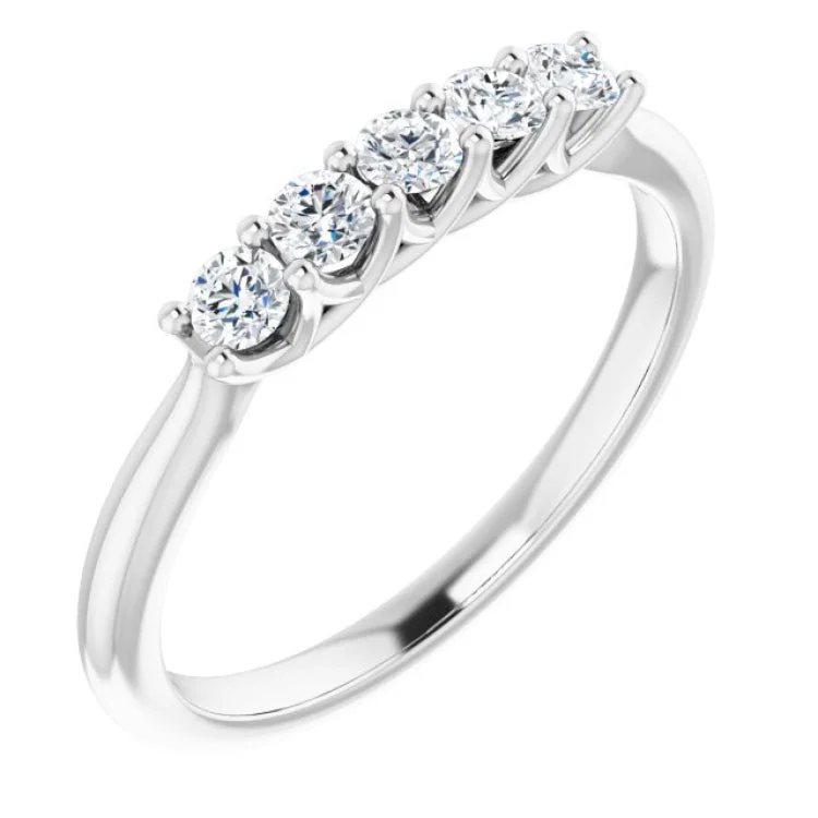 Platinum 1/3 CTW Natural Diamond Anniversary Band