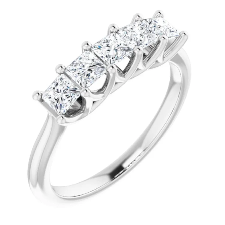 Platinum 3/4 CTW Natural Diamond Anniversary Band