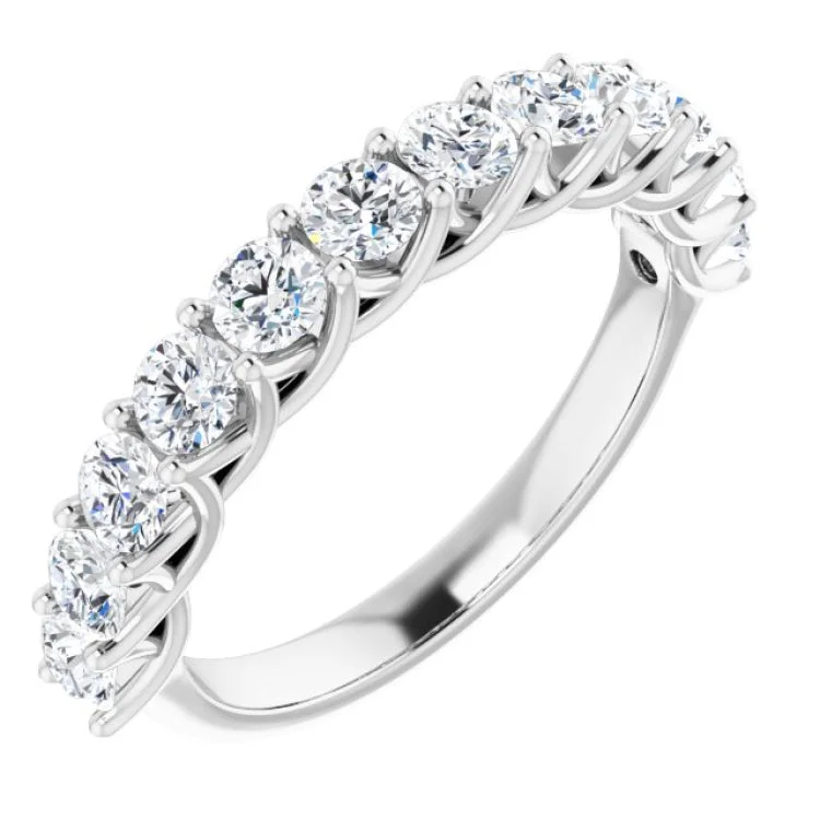 Platinum 1 1/8 CTW Natural Diamond Anniversary Band