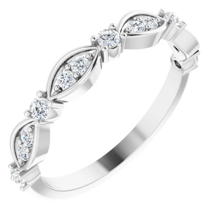 Platinum 1/3 CTW Natural Diamond Anniversary Band