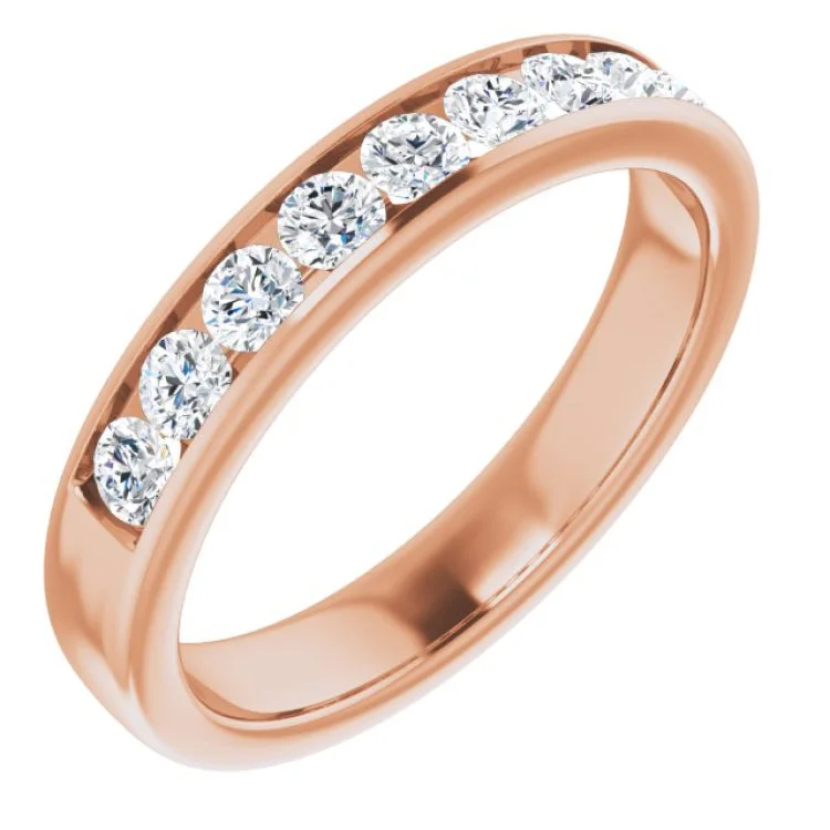 14K Rose 3/4 CTW Natural Diamond Band