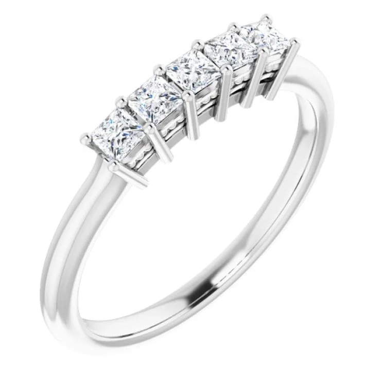 14K White 1/3 CTW Natural Diamond Anniversary Band