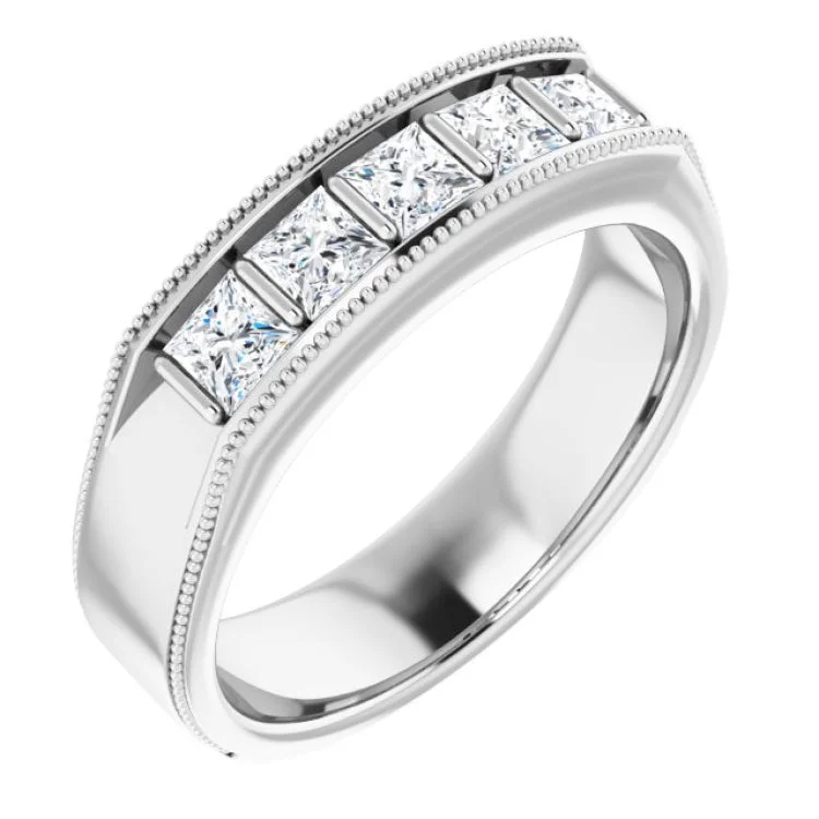 14K White 1 CTW Natural Diamond Ring