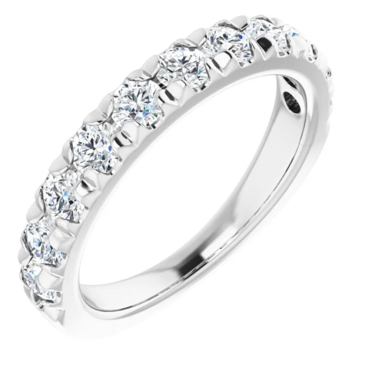 Platinum 1 CTW Natural Diamond Anniversary Ring