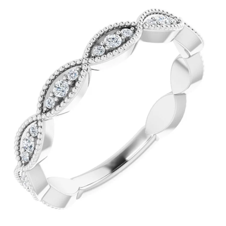 Platinum 1/5 CTW Natural Diamond Infinity Anniversary Band