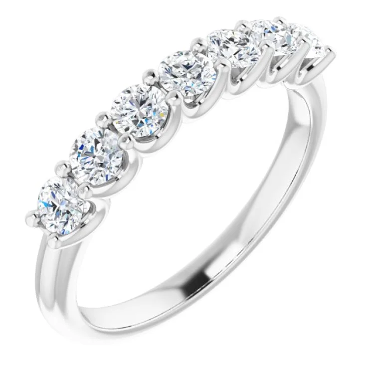 Platinum 5/8 CTW Natural Diamond Anniversary Band