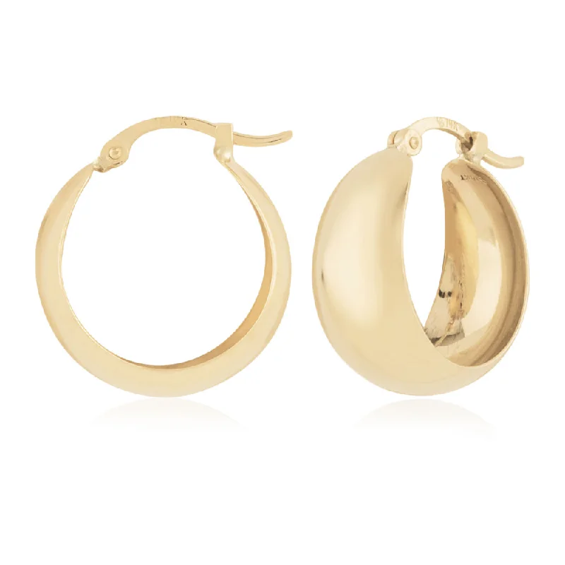 14k Gold Small Snap-Down Hoop Earrings