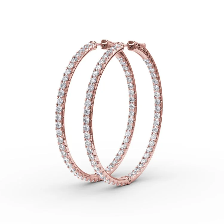 4.32ct Diamond Hoop Earrings