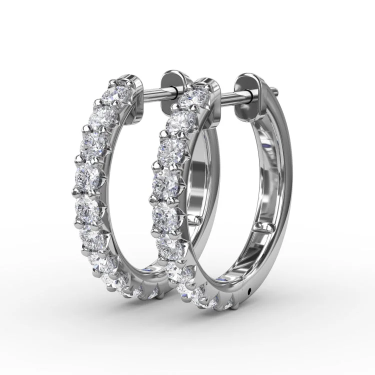 .6ct Diamond Hoop Earrings