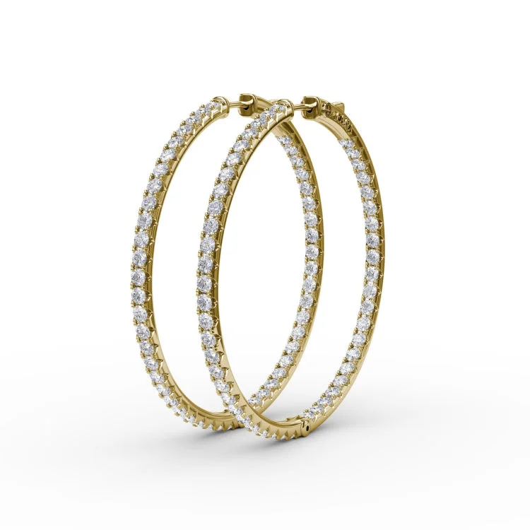 4.32ct Diamond Hoop Earrings