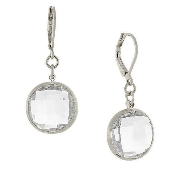 2028 Jewelry Clear Crystal Glass Drop Earrings