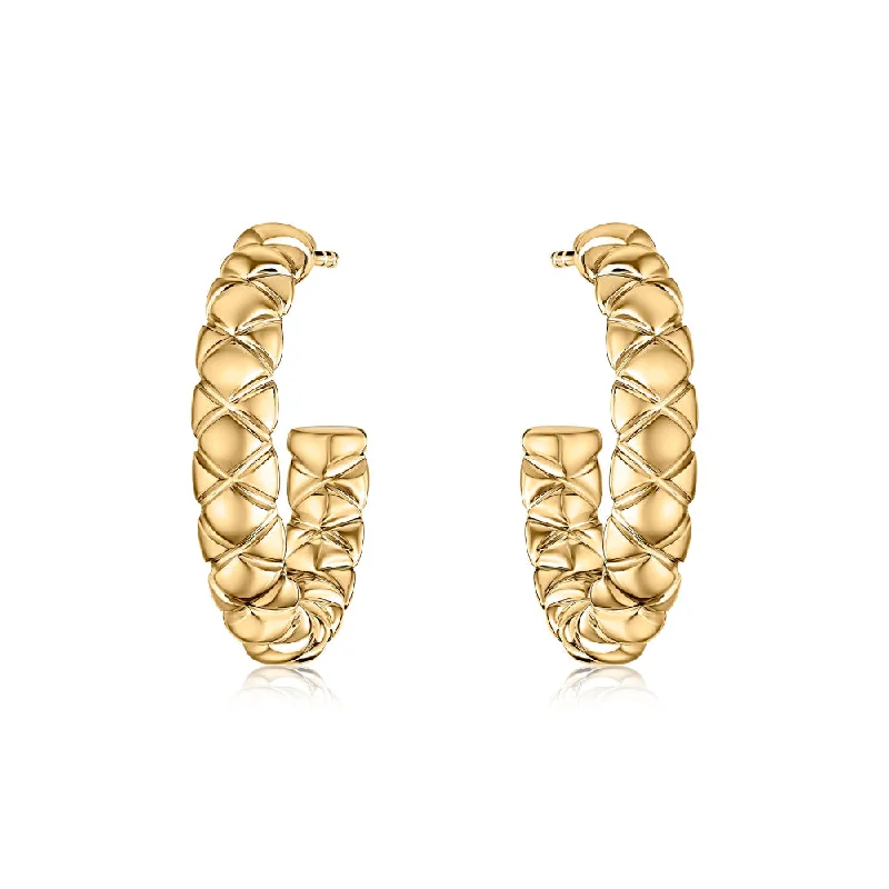 A. Jaffe 14k Quilted Hoop Earrings