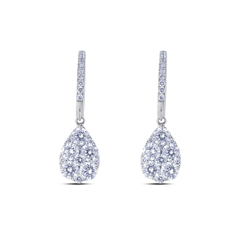 Diamond Pear Drop Earring