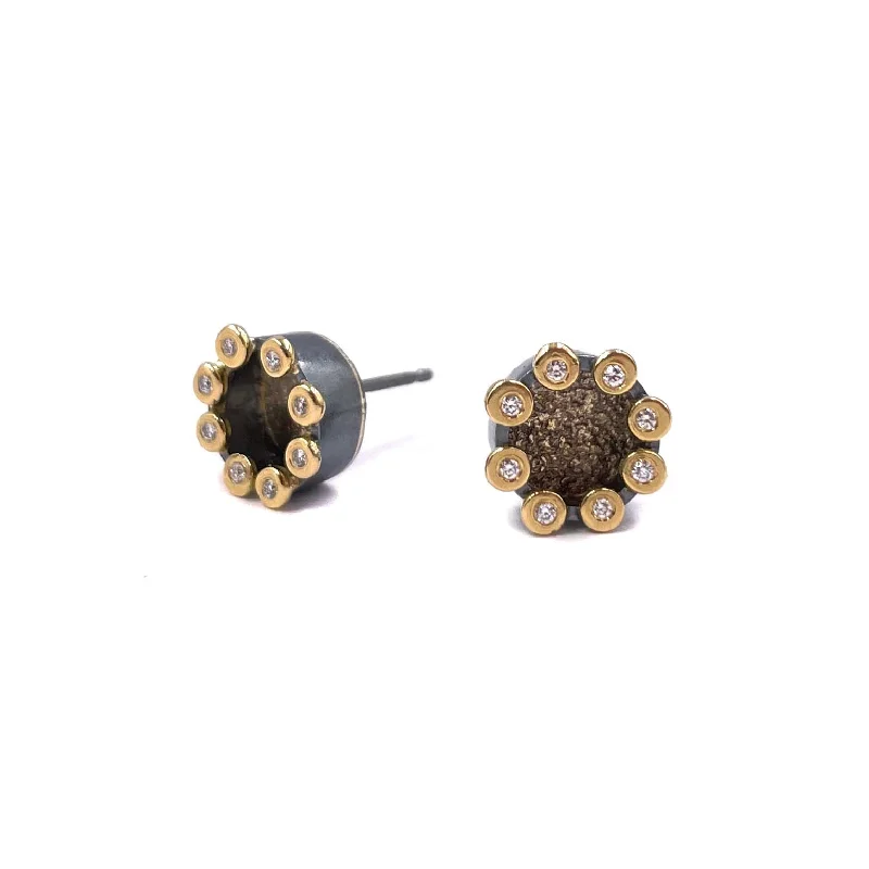 Diamond Round Raised Studs