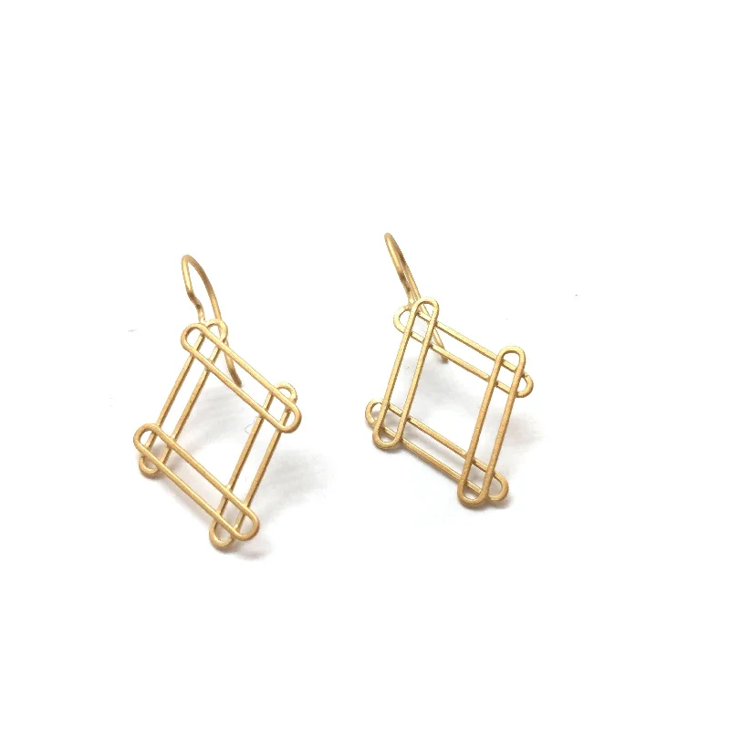 Gold Double Rhombus Hooks