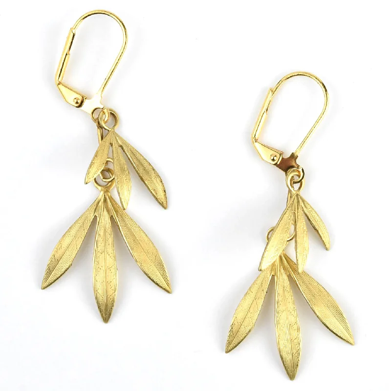 Golden Bamboo Earrings