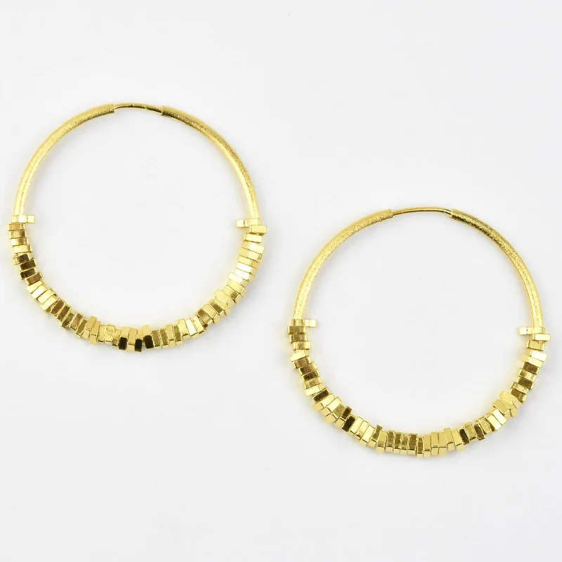 Irati Hoop Earrings in Gold Tone