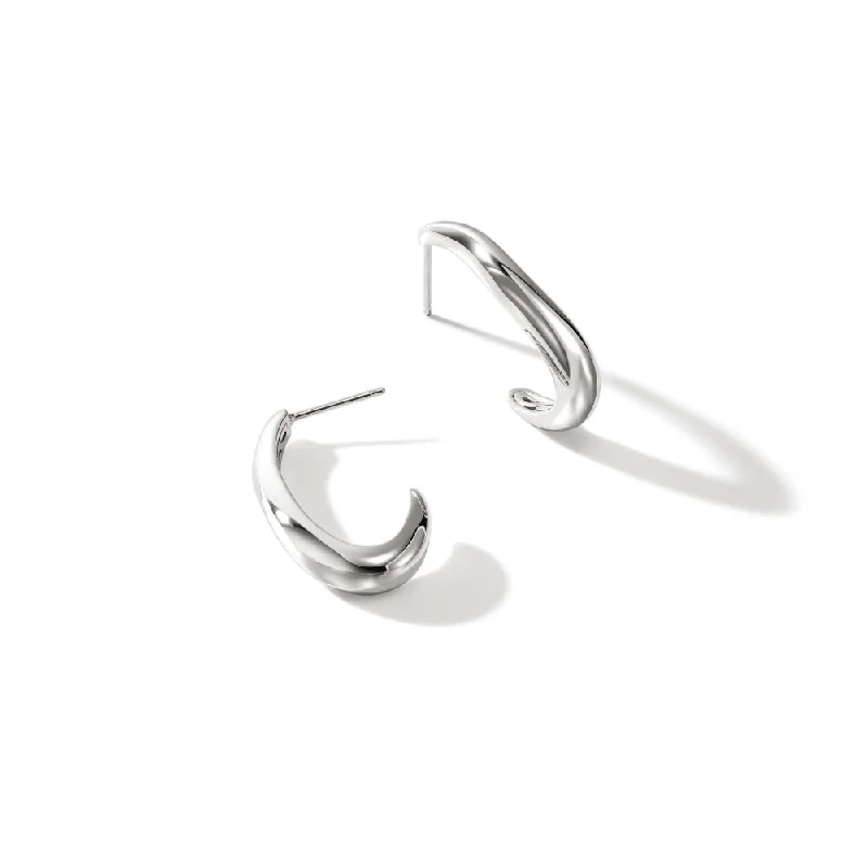 John Hardy Surf Medium J Hoop Earrings