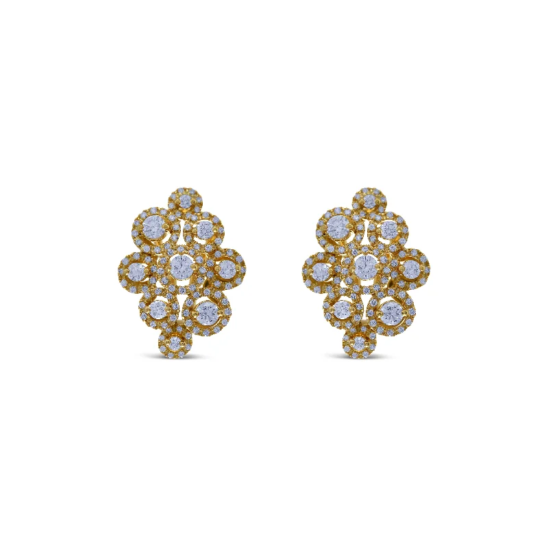 Leo Pizzo 18k Yellow Gold Diamond Drop Earring