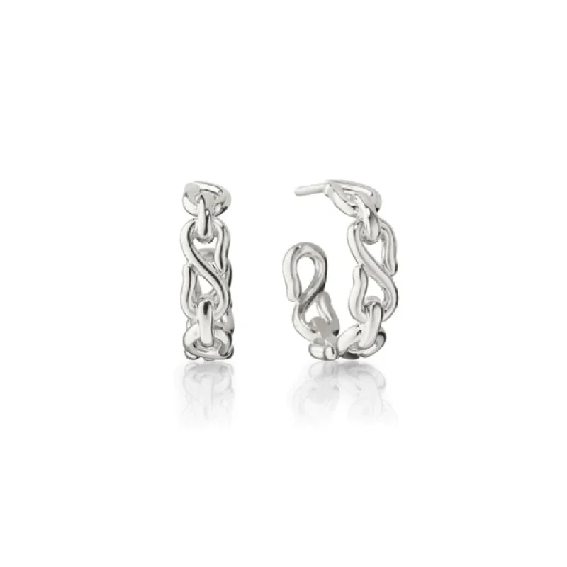 MRK Infinity Sterling Silver Hoop Earrings