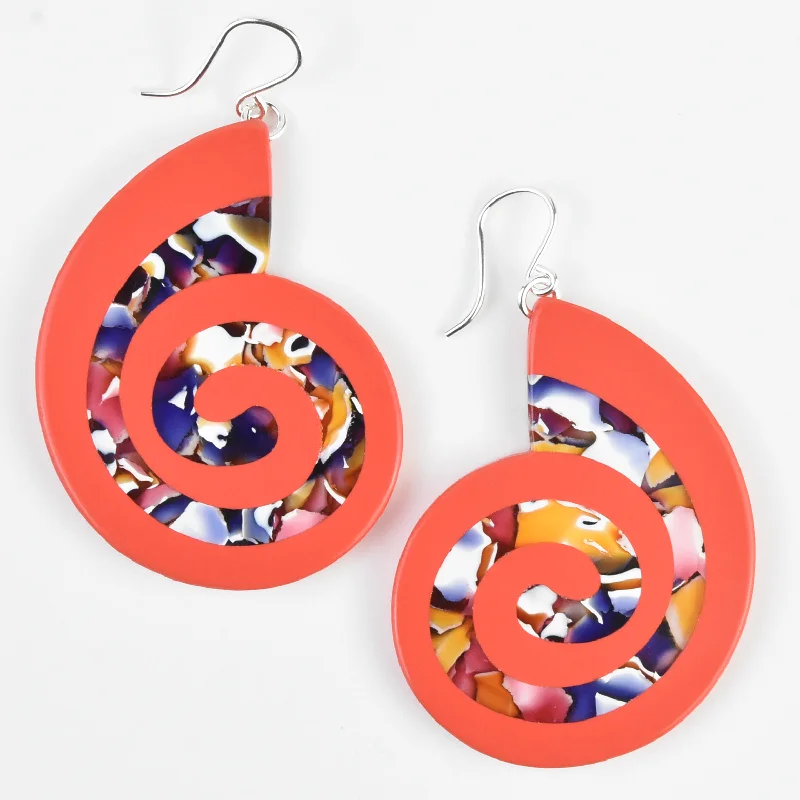 Nautilus Inlay Earrings