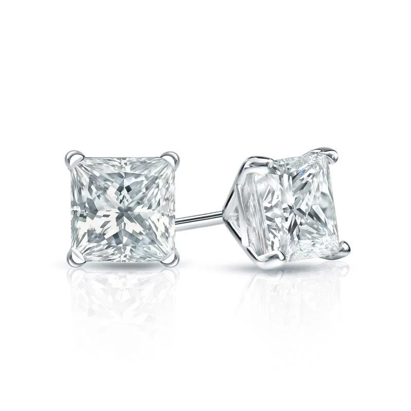 Princess Natural Diamond Martini Set Studs