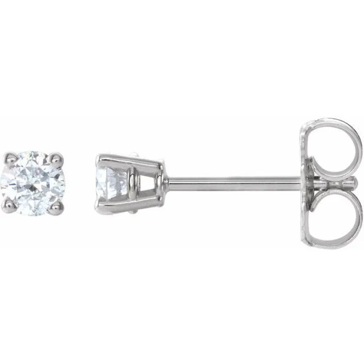 14K White 1/4 CTW Natural Diamond Stud Earrings