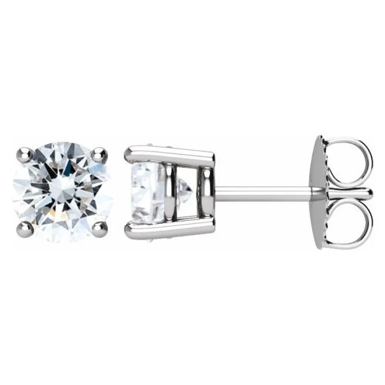 14K White 1 1/2 CTW Natural Diamond Stud Earrings