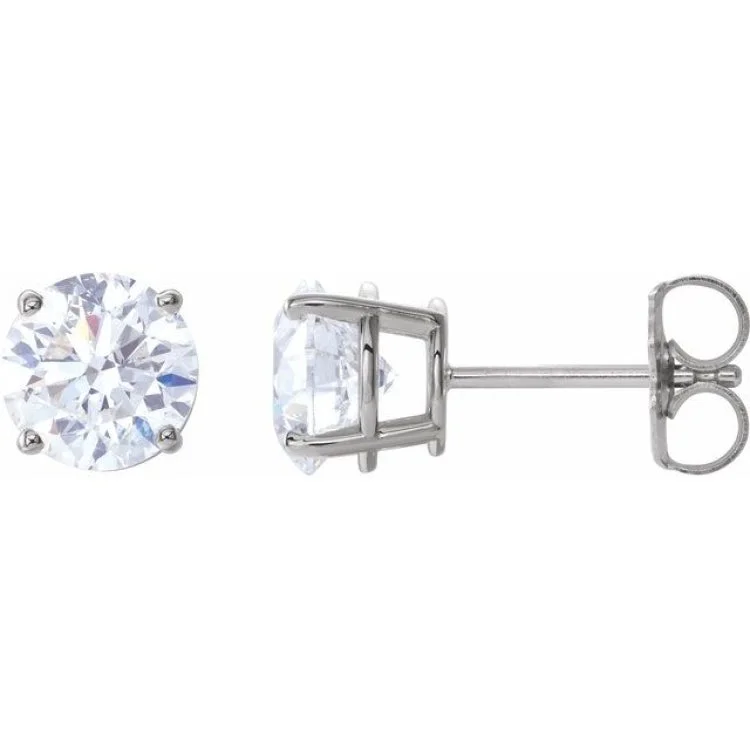 14K White 2 CTW Natural Diamond Stud Earrings