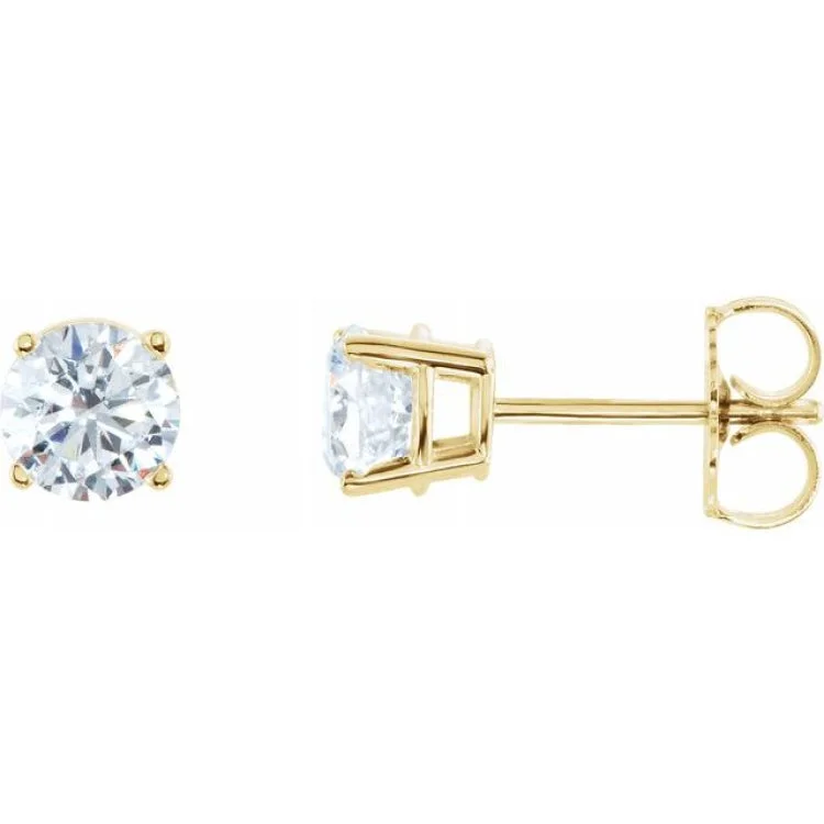 14K Yellow 1 CTW Natural Diamond Stud Earrings