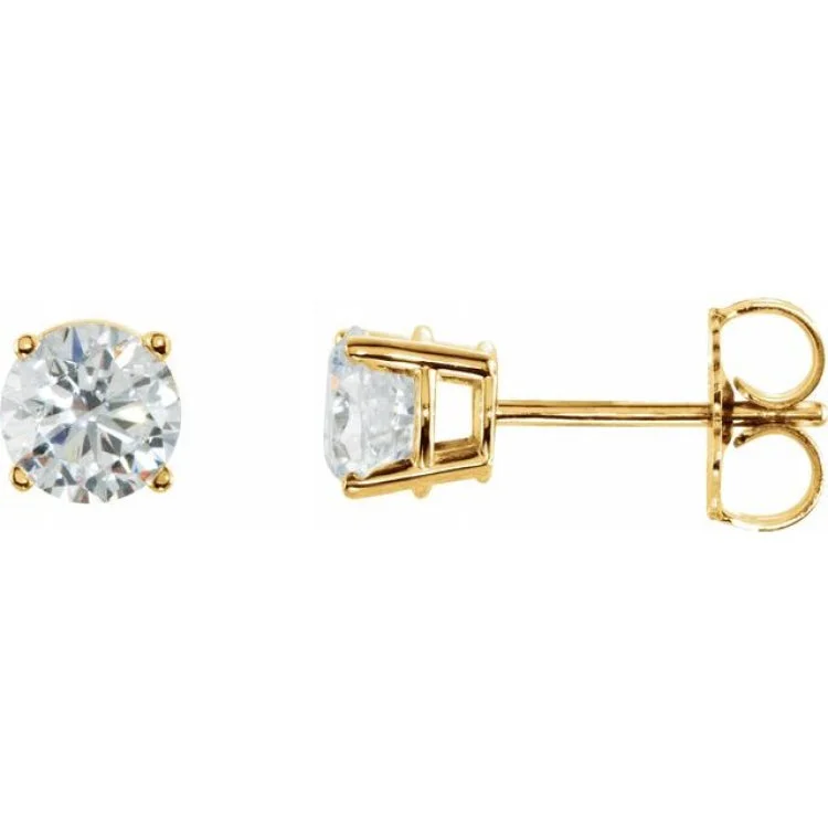 14K Yellow 1 CTW Natural Diamond Stud Earrings