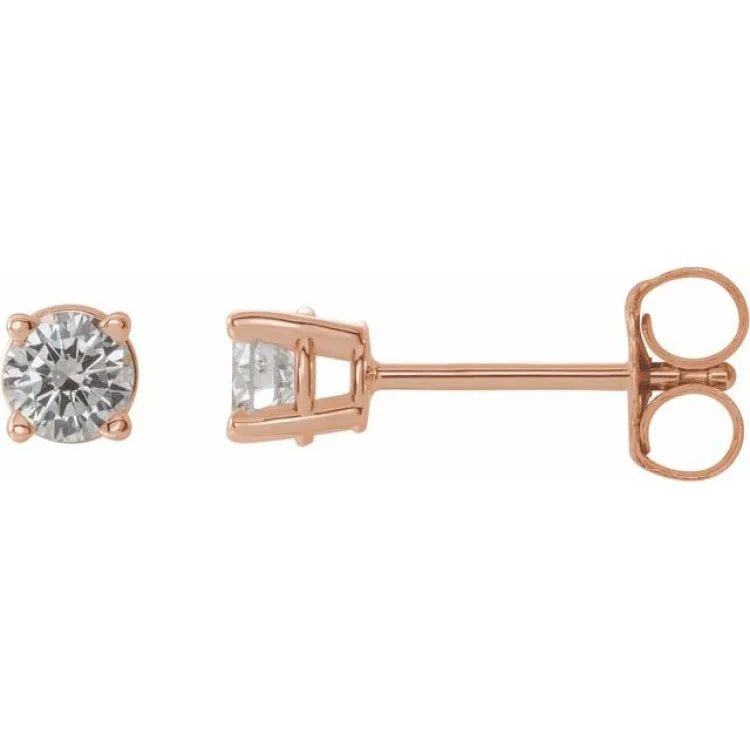 14K Rose 1/3 CTW Natural Diamond Stud Earrings