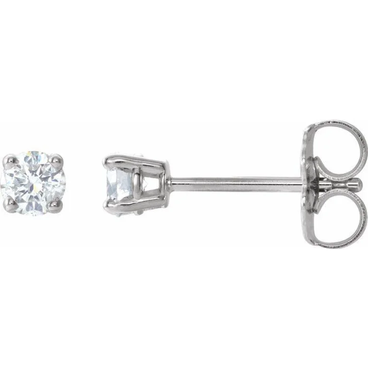 Platinum 1/5 CTW Natural Diamond Stud Earrings