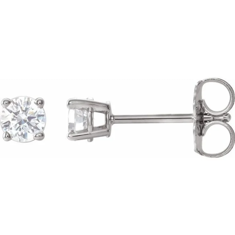 Platinum 1/3 CTW Natural Diamond Stud Earrings